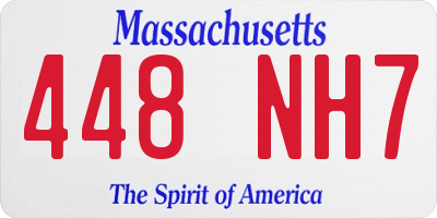MA license plate 448NH7