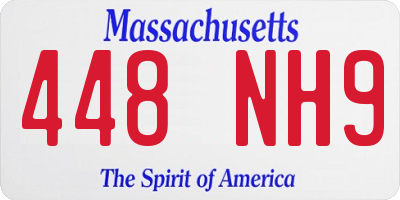 MA license plate 448NH9