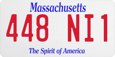 MA license plate 448NI1