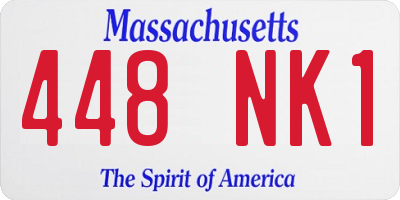 MA license plate 448NK1