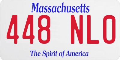 MA license plate 448NL0
