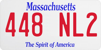MA license plate 448NL2