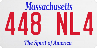 MA license plate 448NL4