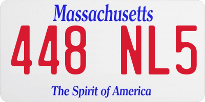 MA license plate 448NL5
