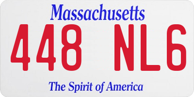 MA license plate 448NL6