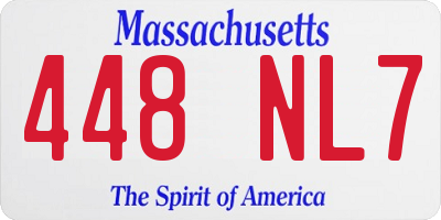 MA license plate 448NL7