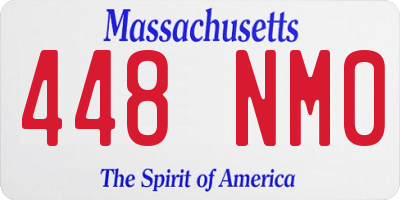 MA license plate 448NM0