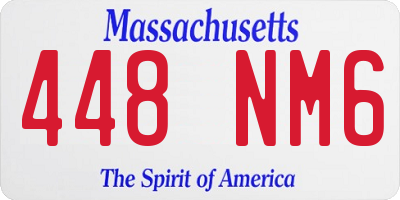 MA license plate 448NM6