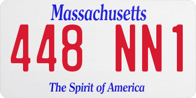 MA license plate 448NN1