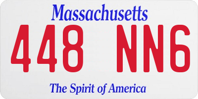 MA license plate 448NN6