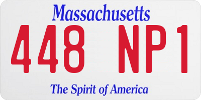 MA license plate 448NP1