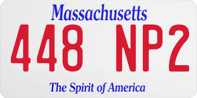 MA license plate 448NP2