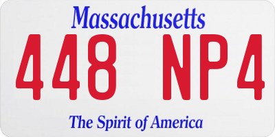 MA license plate 448NP4