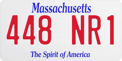 MA license plate 448NR1