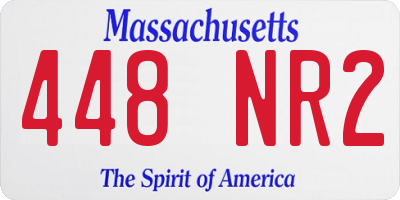 MA license plate 448NR2