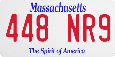 MA license plate 448NR9