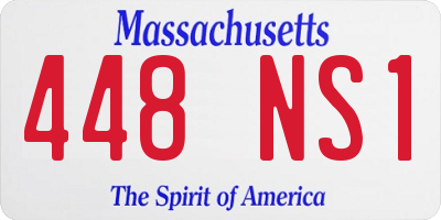 MA license plate 448NS1