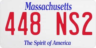 MA license plate 448NS2