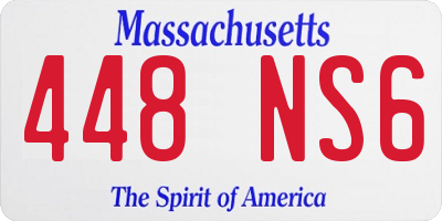 MA license plate 448NS6