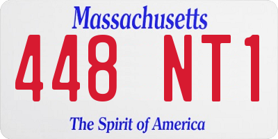 MA license plate 448NT1