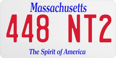 MA license plate 448NT2