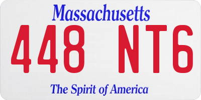 MA license plate 448NT6