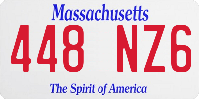 MA license plate 448NZ6