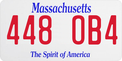 MA license plate 448OB4
