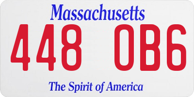 MA license plate 448OB6