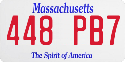 MA license plate 448PB7