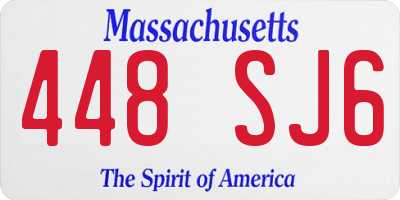 MA license plate 448SJ6