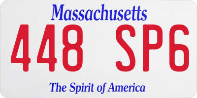 MA license plate 448SP6