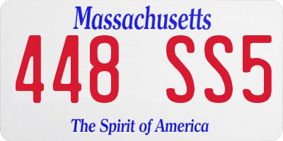 MA license plate 448SS5