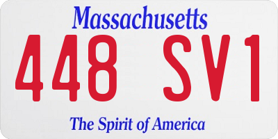 MA license plate 448SV1