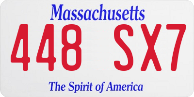 MA license plate 448SX7