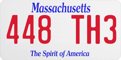 MA license plate 448TH3