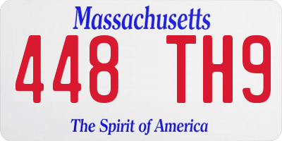 MA license plate 448TH9