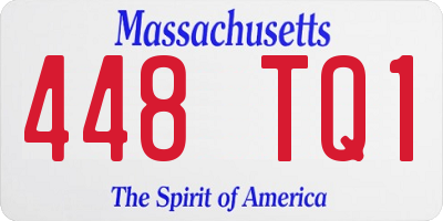 MA license plate 448TQ1