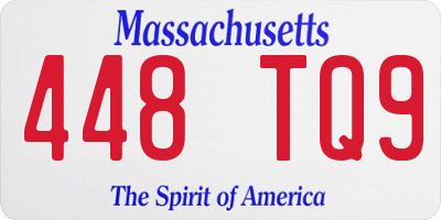 MA license plate 448TQ9