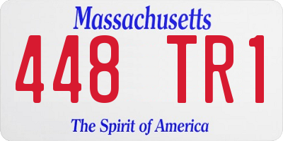 MA license plate 448TR1