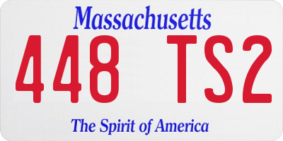 MA license plate 448TS2