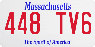 MA license plate 448TV6