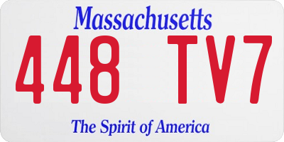 MA license plate 448TV7