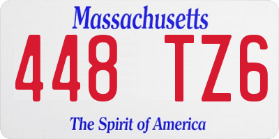 MA license plate 448TZ6