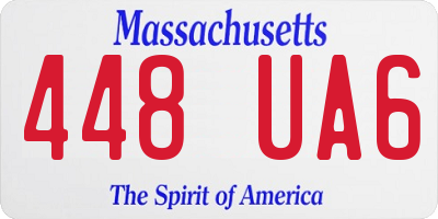 MA license plate 448UA6
