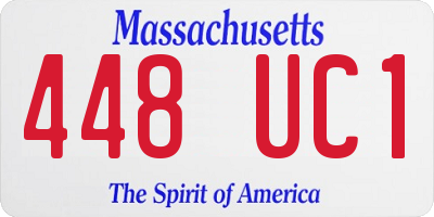 MA license plate 448UC1