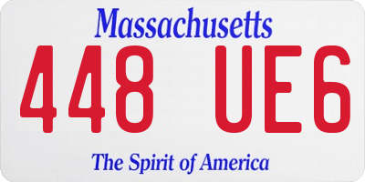 MA license plate 448UE6