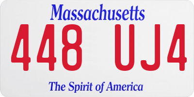 MA license plate 448UJ4