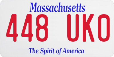 MA license plate 448UK0
