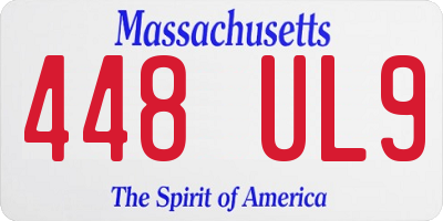 MA license plate 448UL9